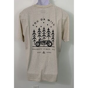 PrAna Mens Graphic T-Shirt Short Sleeve Beige Size XL